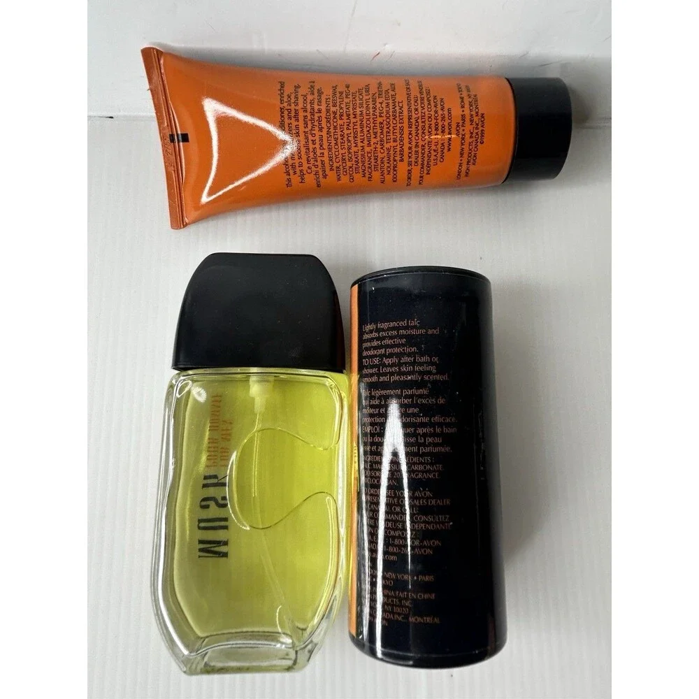 Avon MUSK For Men Snowflake Holiday Trio Cologne Spray, Talc & After Shave